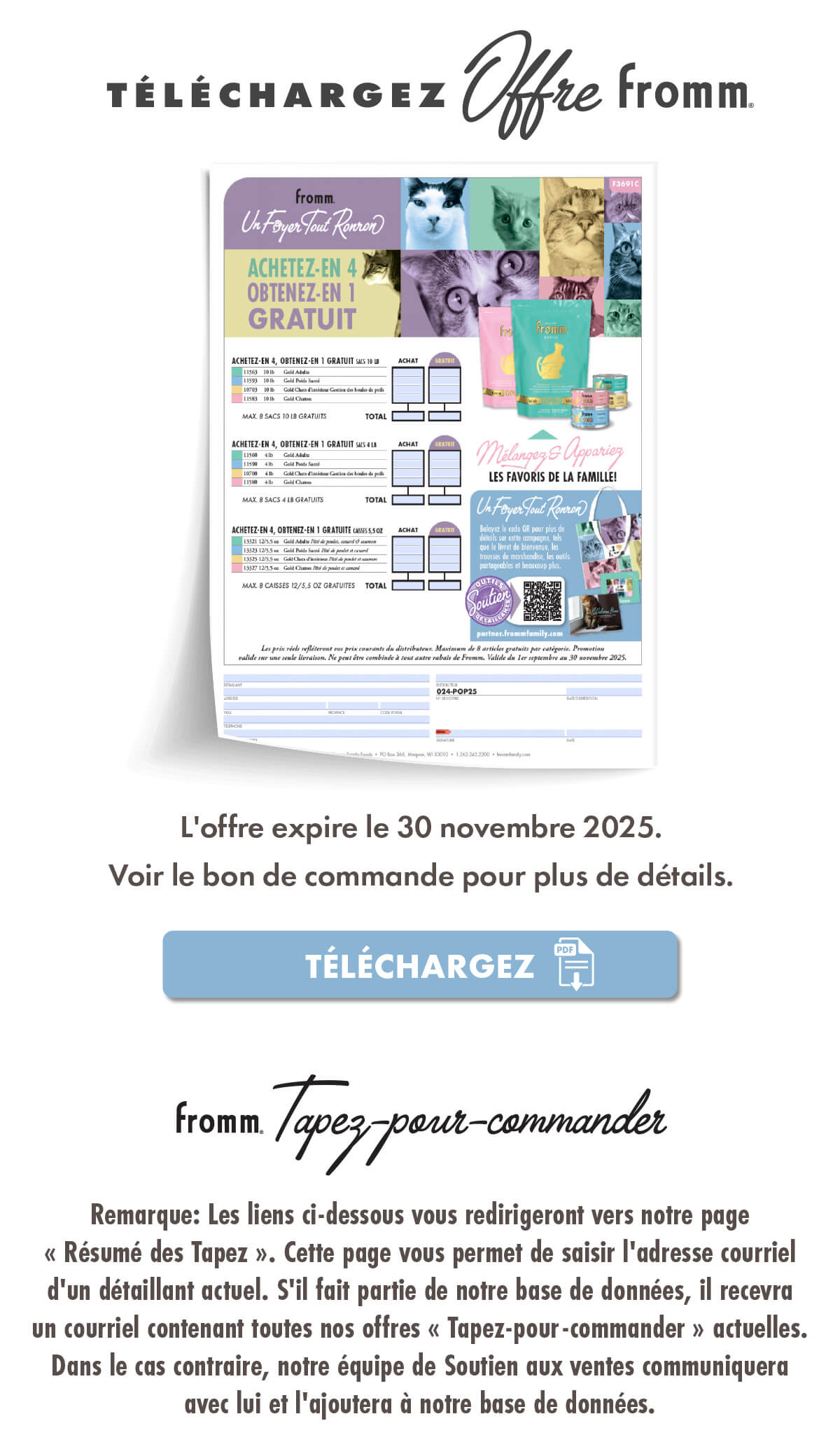 téléchargez Offre Fromm : L'offre expire le 30 novembre 2025. Voir le bon de commande pour plus de détails. [TÉLÉCHARGEZ]