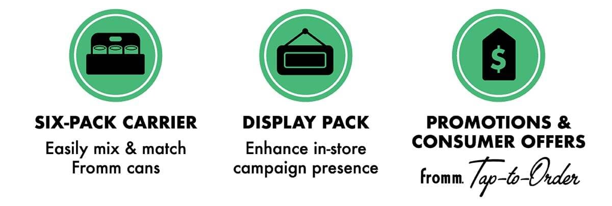 Fromm Pick Six! Six Pack Carrier - Display Pack - Fromm Tap-to-Order Promotions & Consumer Offers