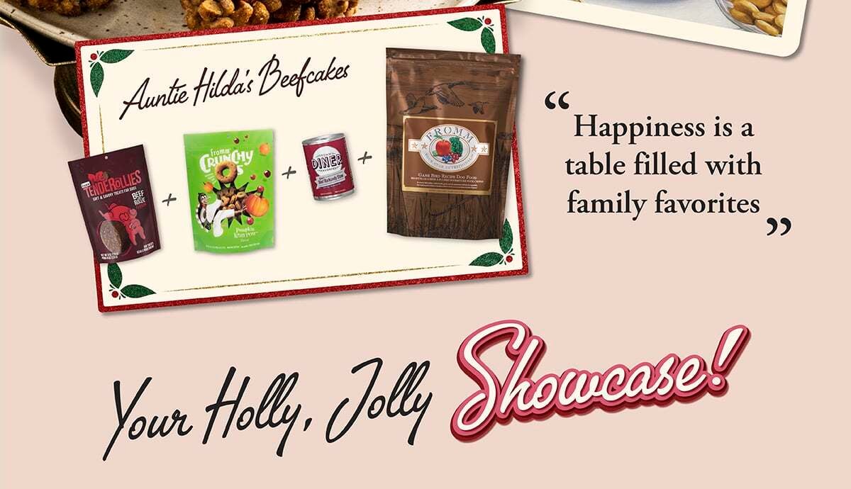 Your Holly, Jolly Showcase - Aunt Hilda's Beefcakes - "Happiness is a table filled with family favorites"
