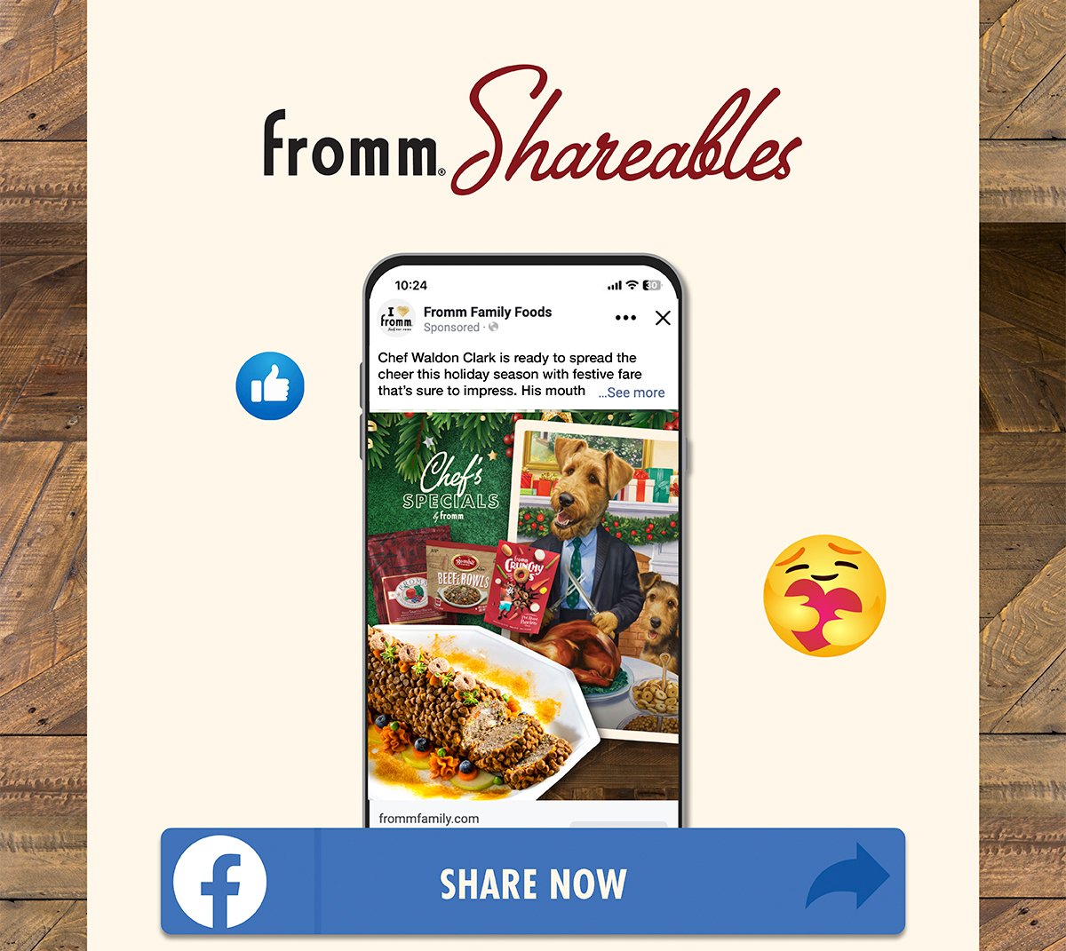 Fromm Shareables - Share Now on Facebook