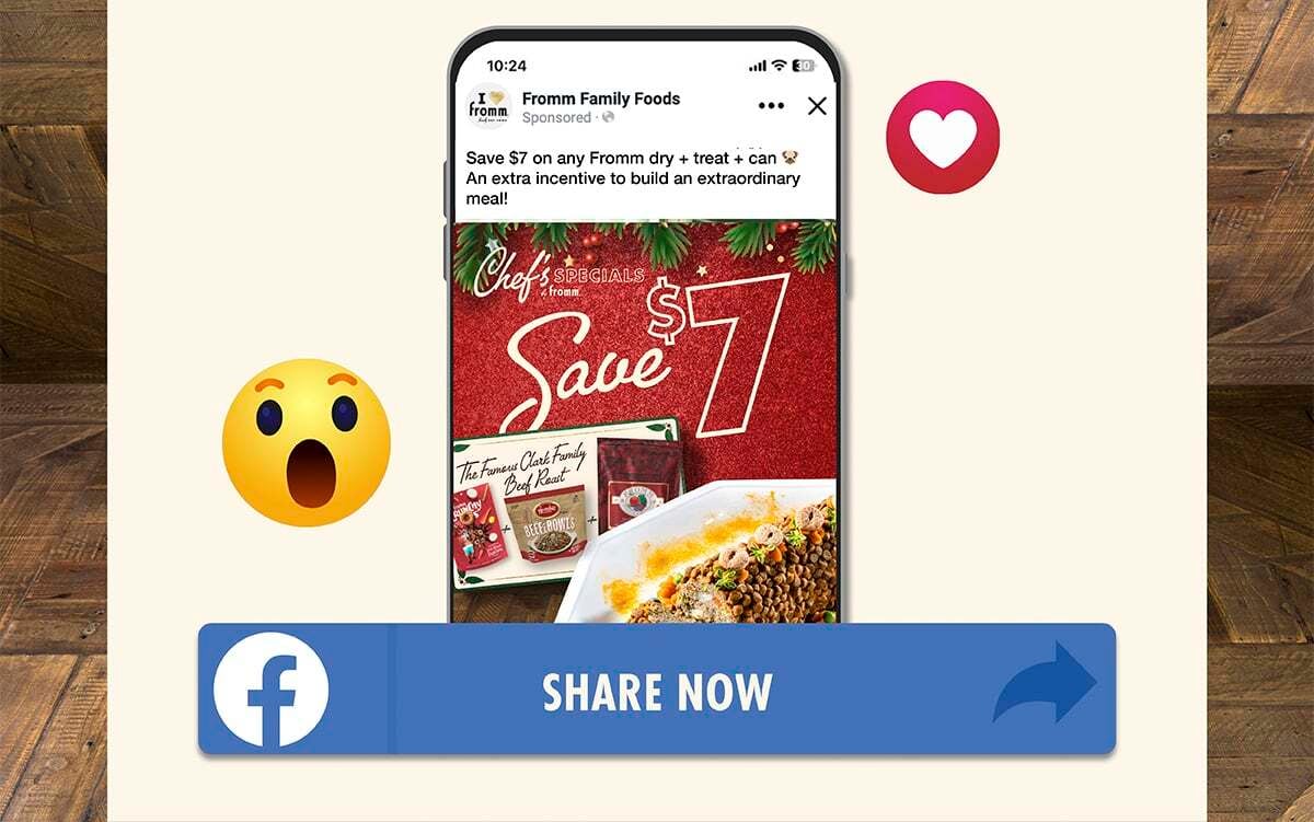 Fromm Shareables - Share Now on Facebook