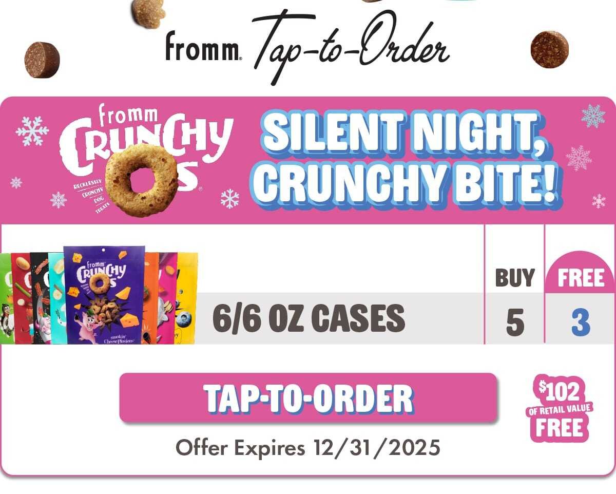 Tap to Order 6oz Crunchy Os treats for dogs